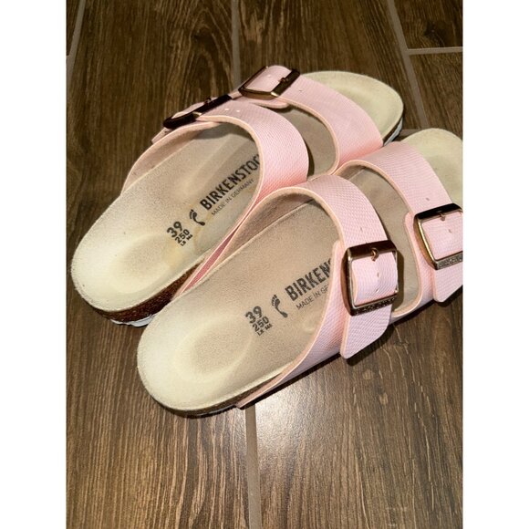 Birkenstock Arizona Birko-Flor Embossed Pink Women's size 39 US 8-8.5 - Picture 4 of 8